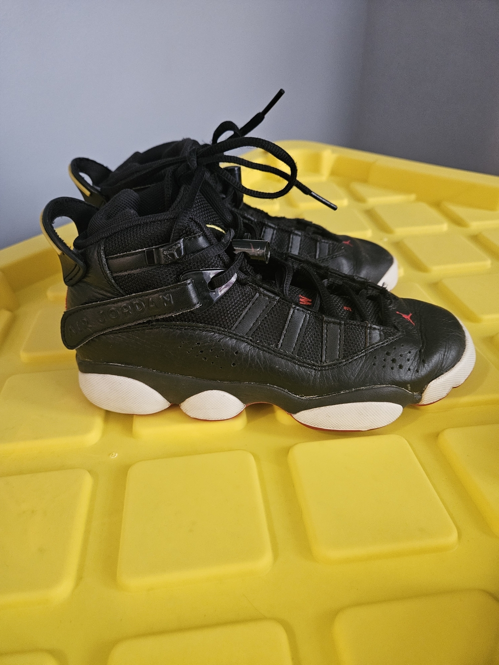 Jordan Kids Black and White Sneakers
